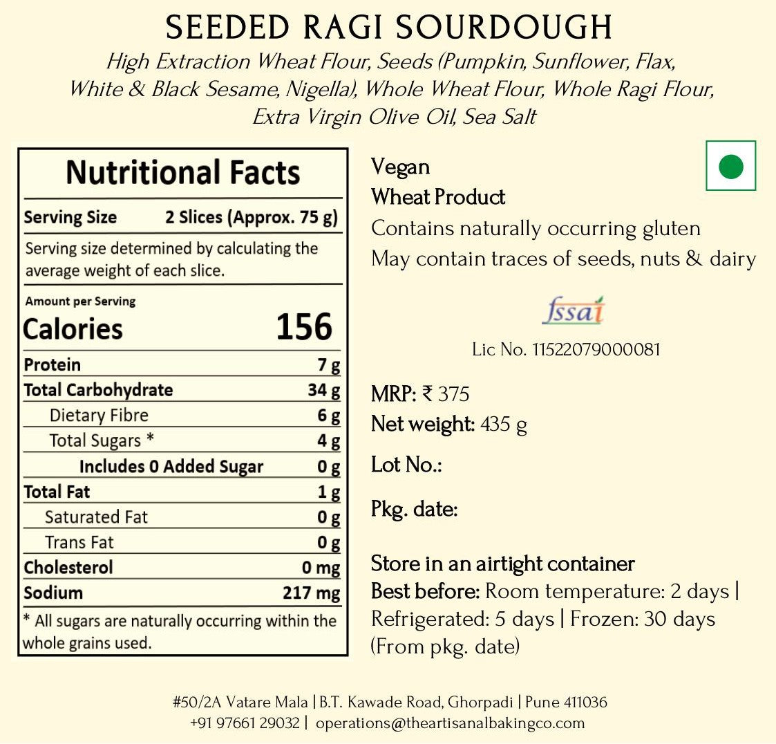 Seeded Ragi Sourdough