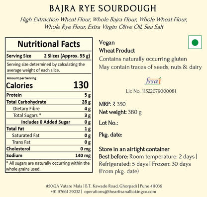 Bajra Rye Sourdough