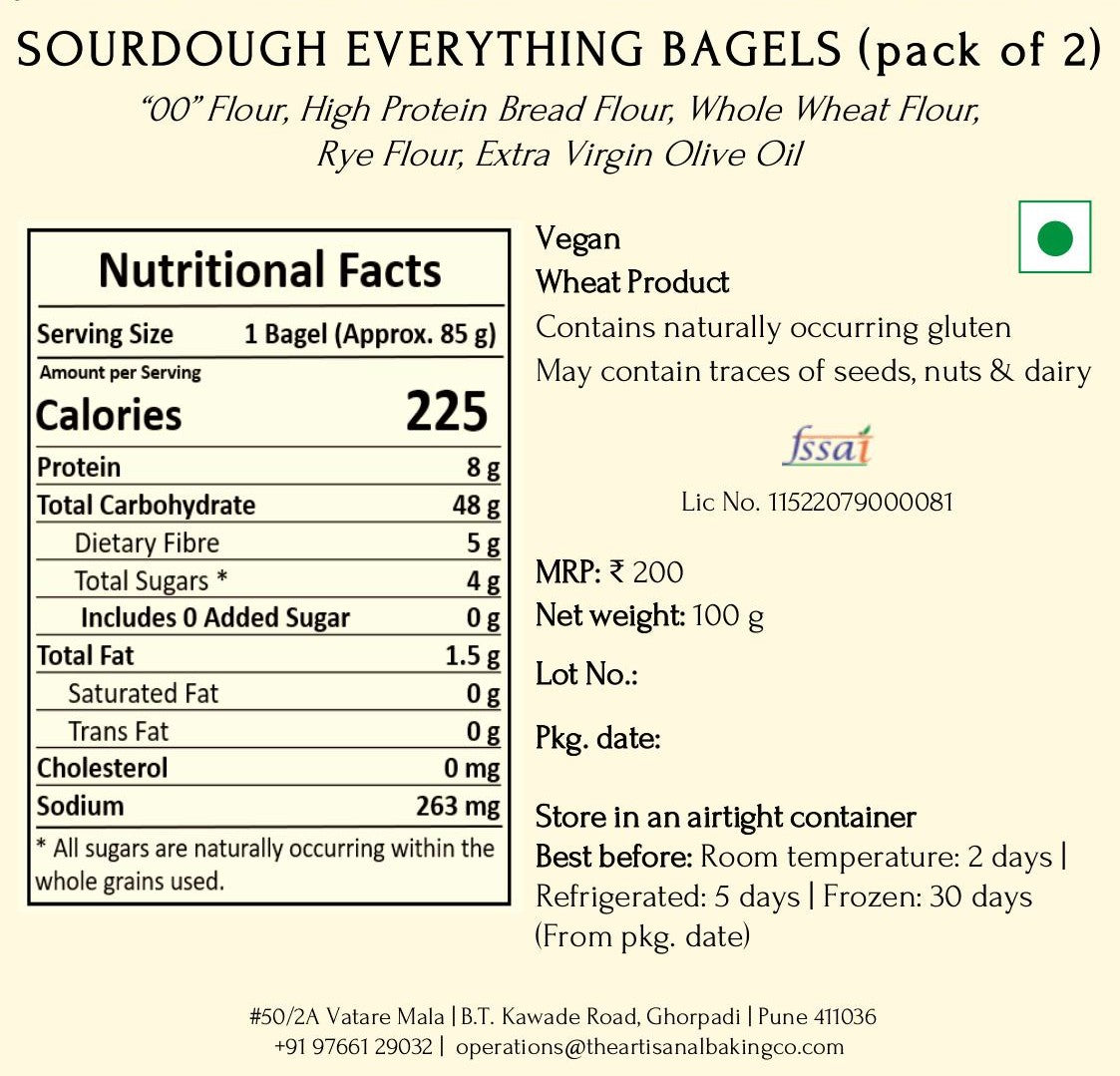 Sourdough Everything Bagels (pack of 2)