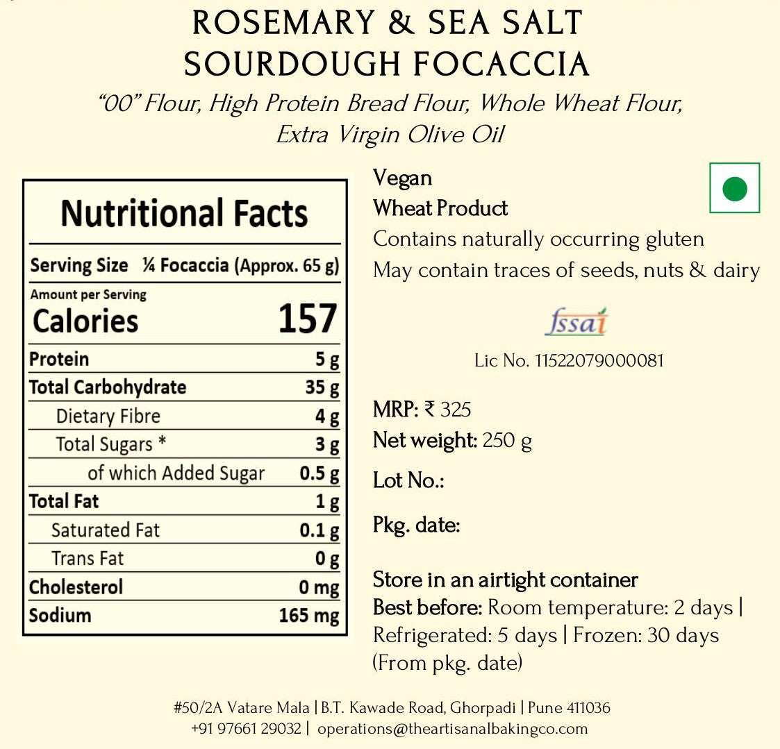 Rosemary and Sea Salt Sourdough Focaccia